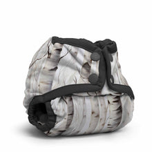 Load image into Gallery viewer, Rumparooz Newborn Cloth Diaper Cover by Kanga Care in Christmas print called Aspenglow with aspen trees during fall on a white background
