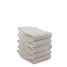 Load image into Gallery viewer, stack of 5 Bamboo Terry cloth diaper soaker pads
