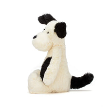 Load image into Gallery viewer, Bashful Black &amp; Cream Puppy seated side view
