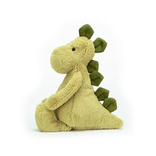 Load image into Gallery viewer, Jellycat Bashful Dino seated side view
