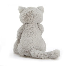 Load image into Gallery viewer, Jellycat Bashful Grey Kitty seated back view
