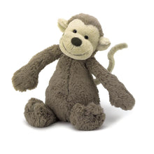 Load image into Gallery viewer, Jellycat Bashful Monkey seated diagonal view left facing
