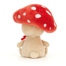 Load image into Gallery viewer, Jellycat Fun-Guy Robbie seated back view

