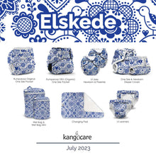 Load image into Gallery viewer, Kanga Care product line up for Rumaprooz Cloth DIapers and accessories in the Elskede print
