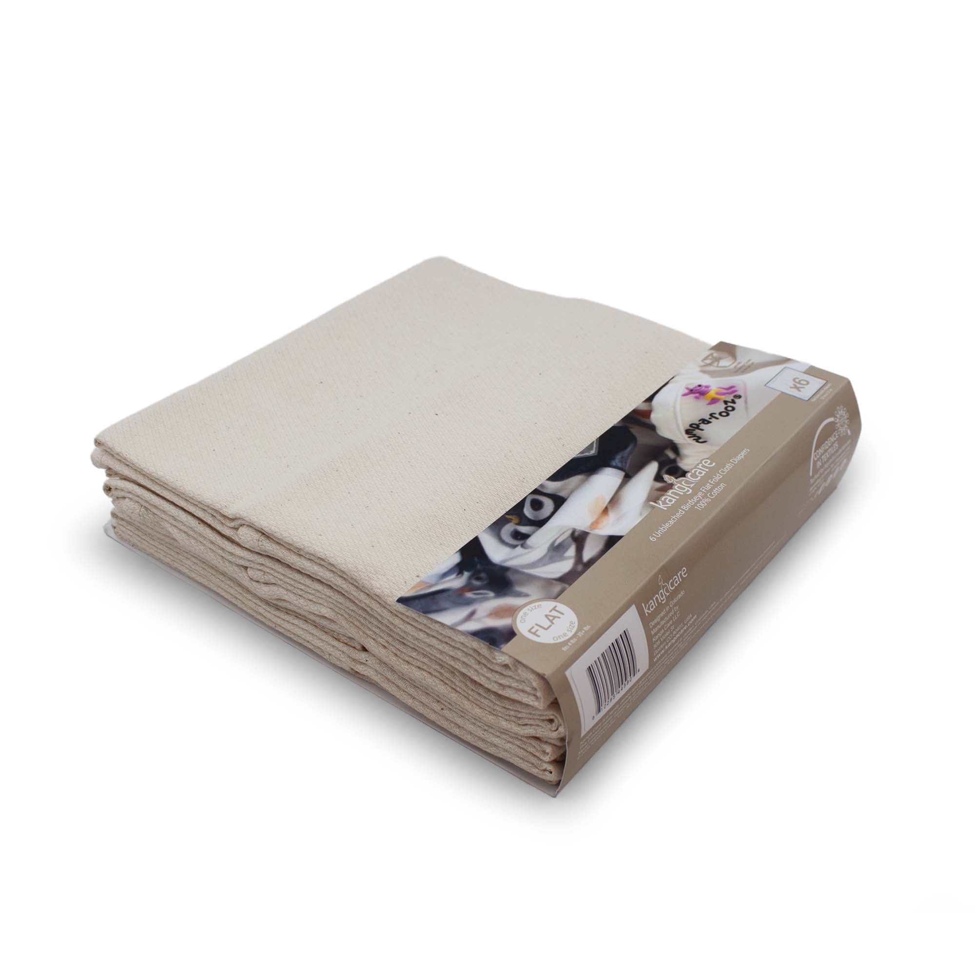 Kanga Care Unbleached Birdseye Cotton Flat Cloth Diapers (6 pk) :: One Size