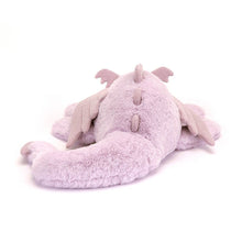 Load image into Gallery viewer, Jellycat Lavender Dragon rear view
