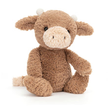 Load image into Gallery viewer, Jellycat Tumbletuft Cow seated front view
