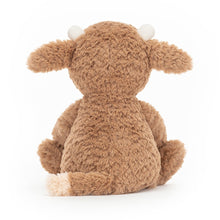 Load image into Gallery viewer, Jellycat Tumbletuft Cow seated rear view
