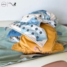 Load image into Gallery viewer, Thunder Puff Honey Yellow Dusk Blue Rumparooz G3 One Size Pocket Diaper 
