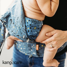 Load image into Gallery viewer, Baby wearing a Wander Rumparooz One Size Cloth Diaper and matching Tula Baby carrier
