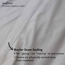 Load image into Gallery viewer, Zoomed in view of a Platinum Wet Bag to show the barrier seam sealing 
