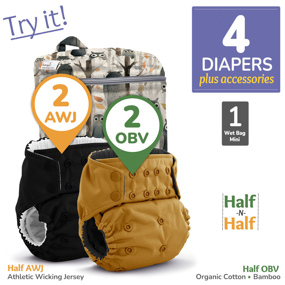 Cloth Diaper Bundle Try It! Rumparooz G3 AWJ OBV Organic :: pa