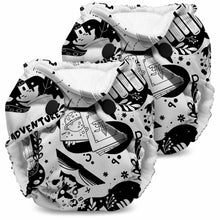 Load image into Gallery viewer, Lil Joey All In One Cloth Diaper (2 pk) - Book Club
