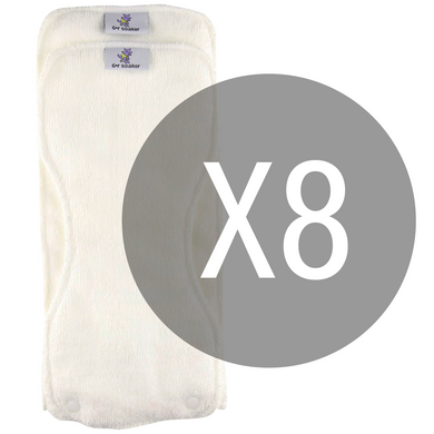 6r Soaker Cloth Diaper Insert - Microfiber 8 pack