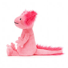 Load image into Gallery viewer, Jellycat Stuffed Axolotl seated side view
