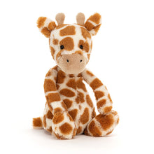 Load image into Gallery viewer, Jellycat Bashful Giraffe Small front seated view
