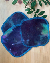 Load image into Gallery viewer, Rainbow Waters Tie Dye Wool Dryer Sheets :: Galaxy
