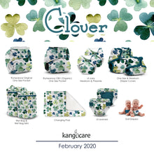 Load image into Gallery viewer, Kanga Care cloth diaper product collection line up for Clover print collection
