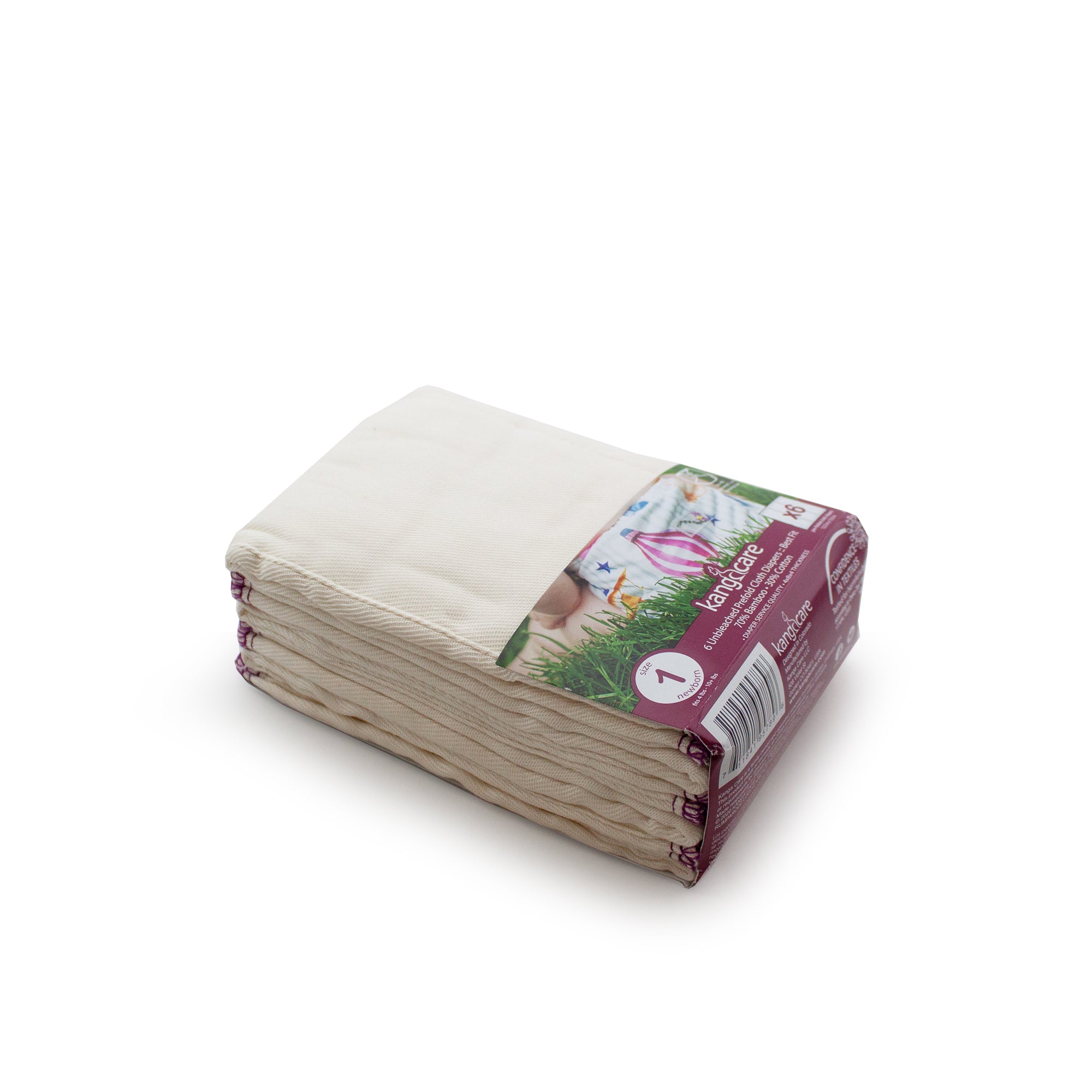 Kanga Care Bamboo Prefold Cloth Diapers (6pk)