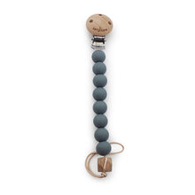 Load image into Gallery viewer, Kanga Care Silicone &amp; Wood Paci Clip - Graphite
