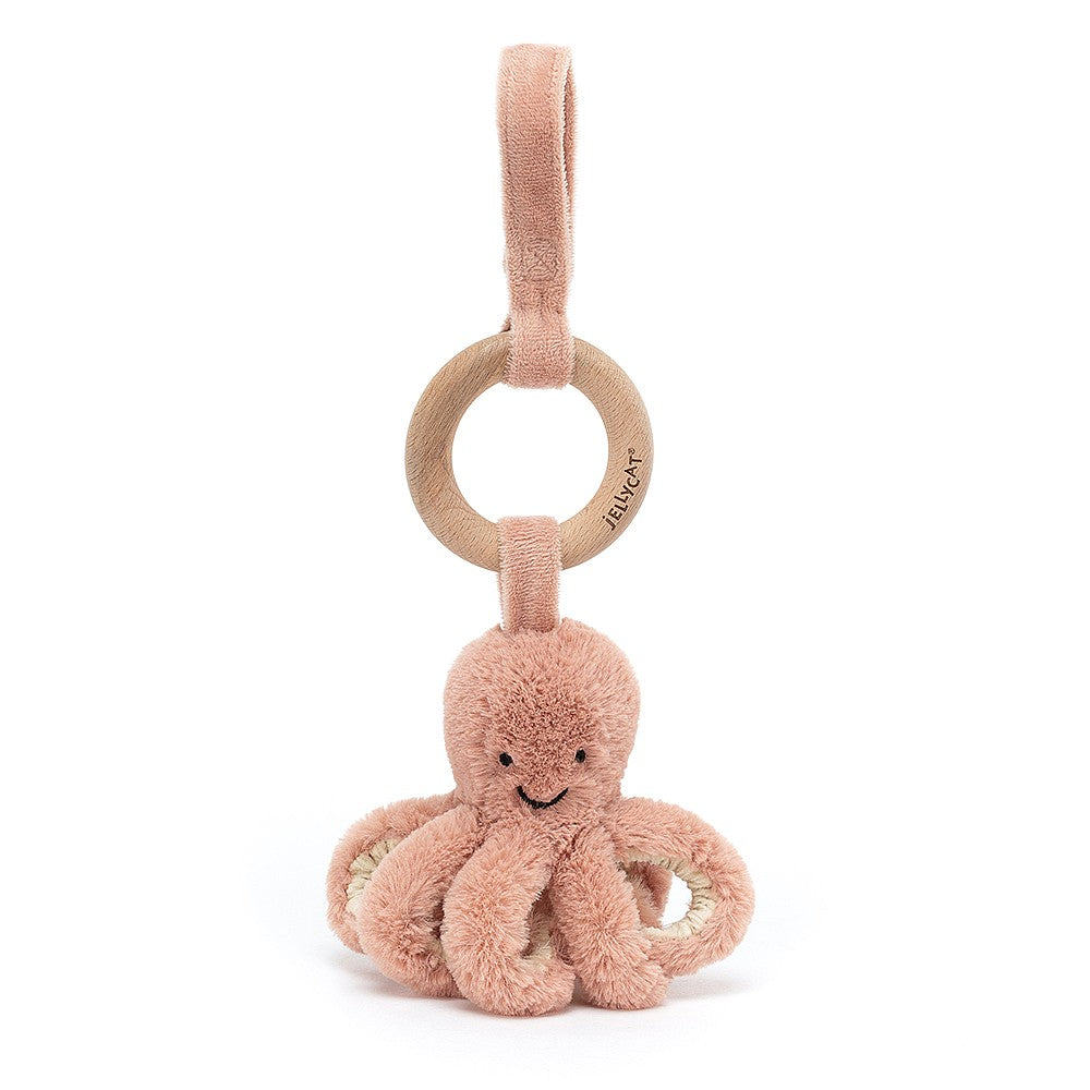 Jellycat Odell Octopus Wooden Ring Toy (4
