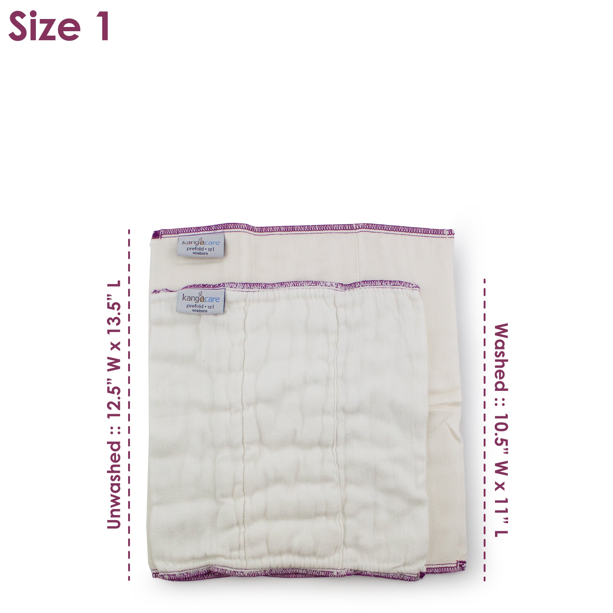 Kanga Care Bamboo Prefold Cloth Diapers (6pk)