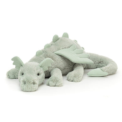 Jellycat Sage Dragon Huge front view