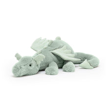 Load image into Gallery viewer, Jellycat Sage Dragon Medium front view
