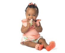 Load image into Gallery viewer, Baby holding a SweeTooth teether
