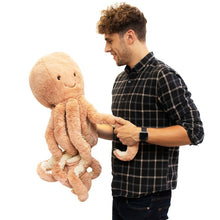 Load image into Gallery viewer, adult holding Jellycat Odell Octopus Really Big
