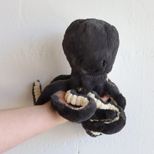 Load image into Gallery viewer, Jellycat black Octopus Medium held in hands
