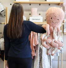 Load image into Gallery viewer, adult holding Jellycat Odell Octopus Really Big
