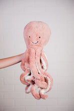 Load image into Gallery viewer, Jellycat Odell Octopus Large held with tentacles hanging down
