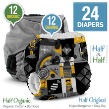 Load image into Gallery viewer, Rumparooz One Size Cloth Diaper Bundle - Half &amp; Half 24 Pk - YOU pick!
