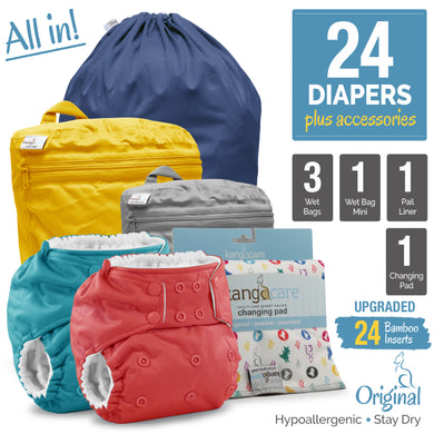 Cloth Diaper Bundle - All In! - Original with Bamboo :: 24 pack+