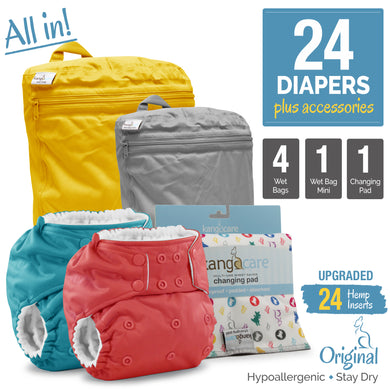 Cloth Diaper Bundle - All In - Original with Hemp :: 24 pack+