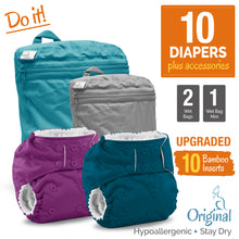 Load image into Gallery viewer, Cloth Diaper Bundle - Do It! - Original with Bamboo :: 10 pack
