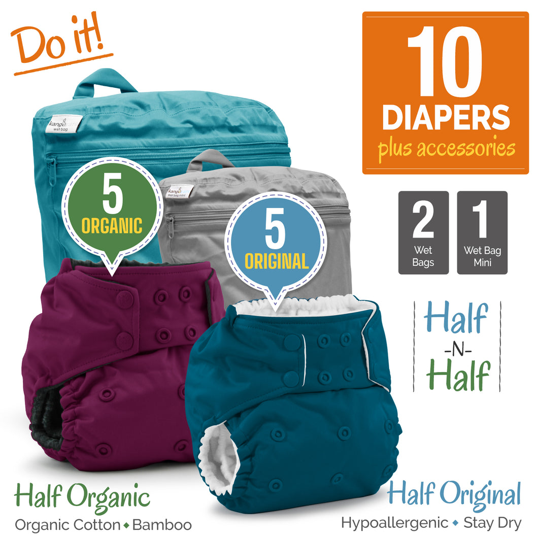 Cloth Diaper Bundle - Do It! - Half-N-Half :: 10 pack+