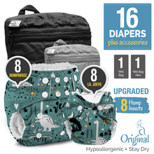 Load image into Gallery viewer, Rumparooz One Size &amp; Lil Joey Newborn Starter Cloth Diaper Bundle with Hemp
