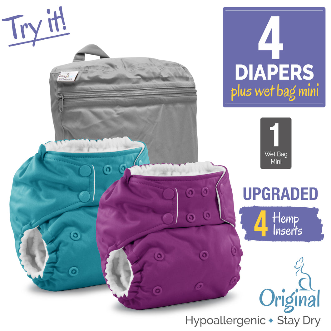 Cloth Diaper Bundle - Try It! - Original with Hemp :: 4 pack+
