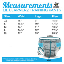 Load image into Gallery viewer, Lil Learnerz Potty Training Pants Size Chart

