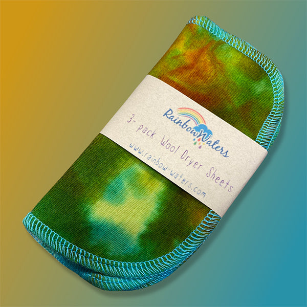 Rainbow Waters Tie Dye Wool Dryer Sheets :: Earth